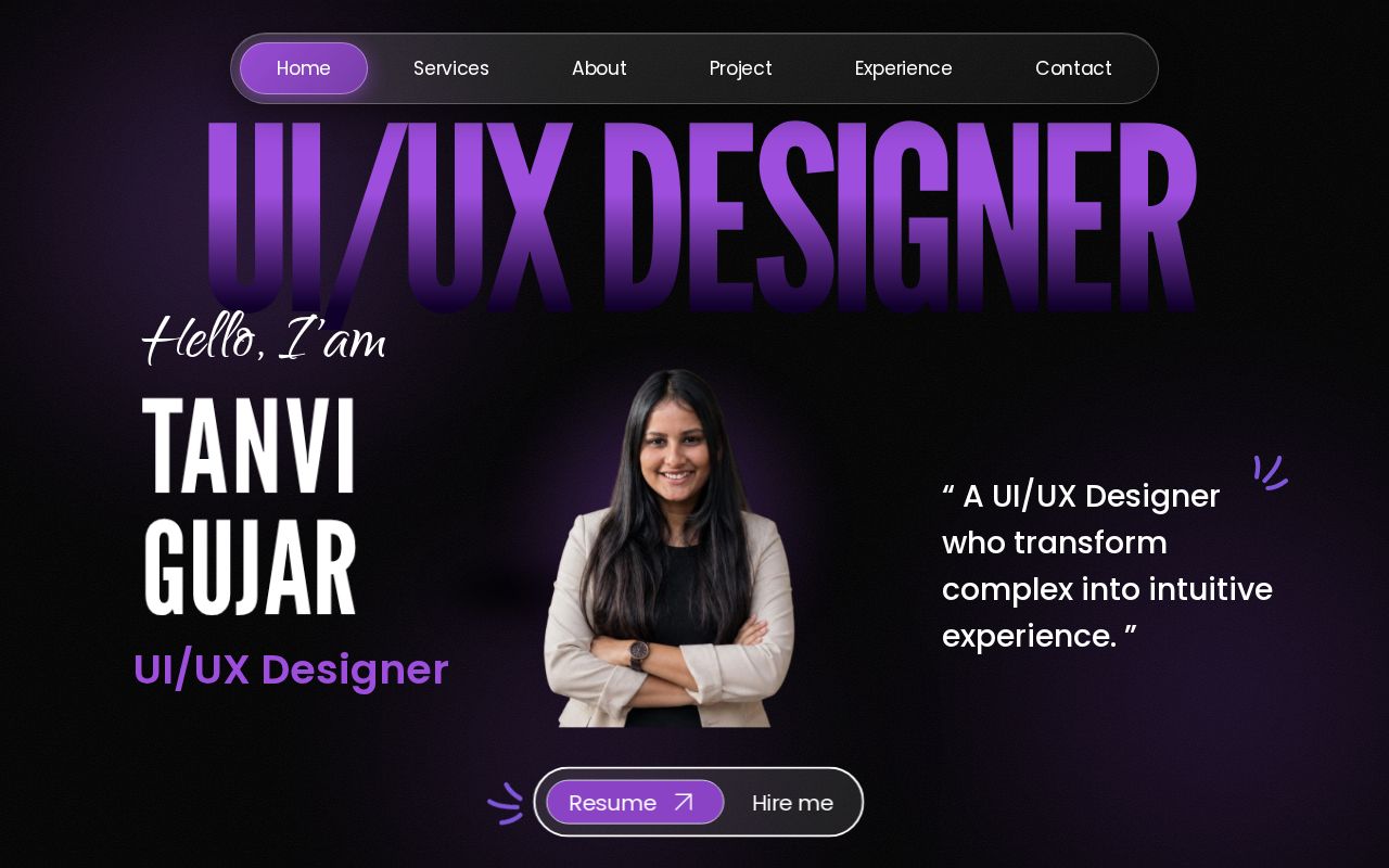 Preview of Tanvi Gujar Portfolio