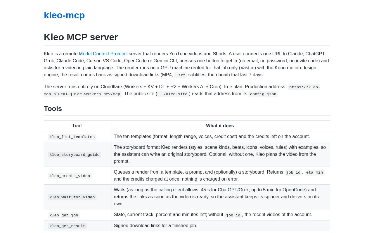 Preview of Gatto MCP server (Cloudflare Worker) + GPU worker
