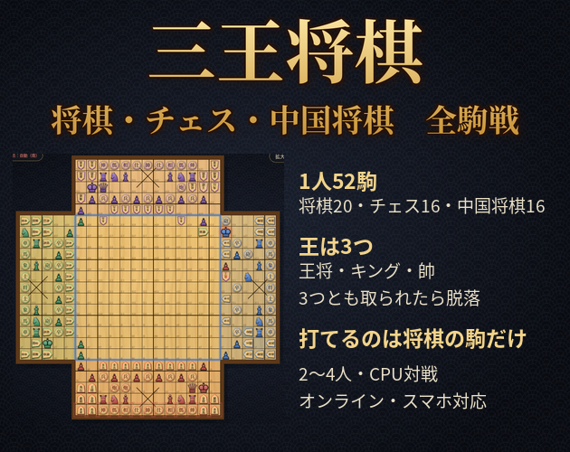 Preview of 三王将棋 / Three Kings Shogi
