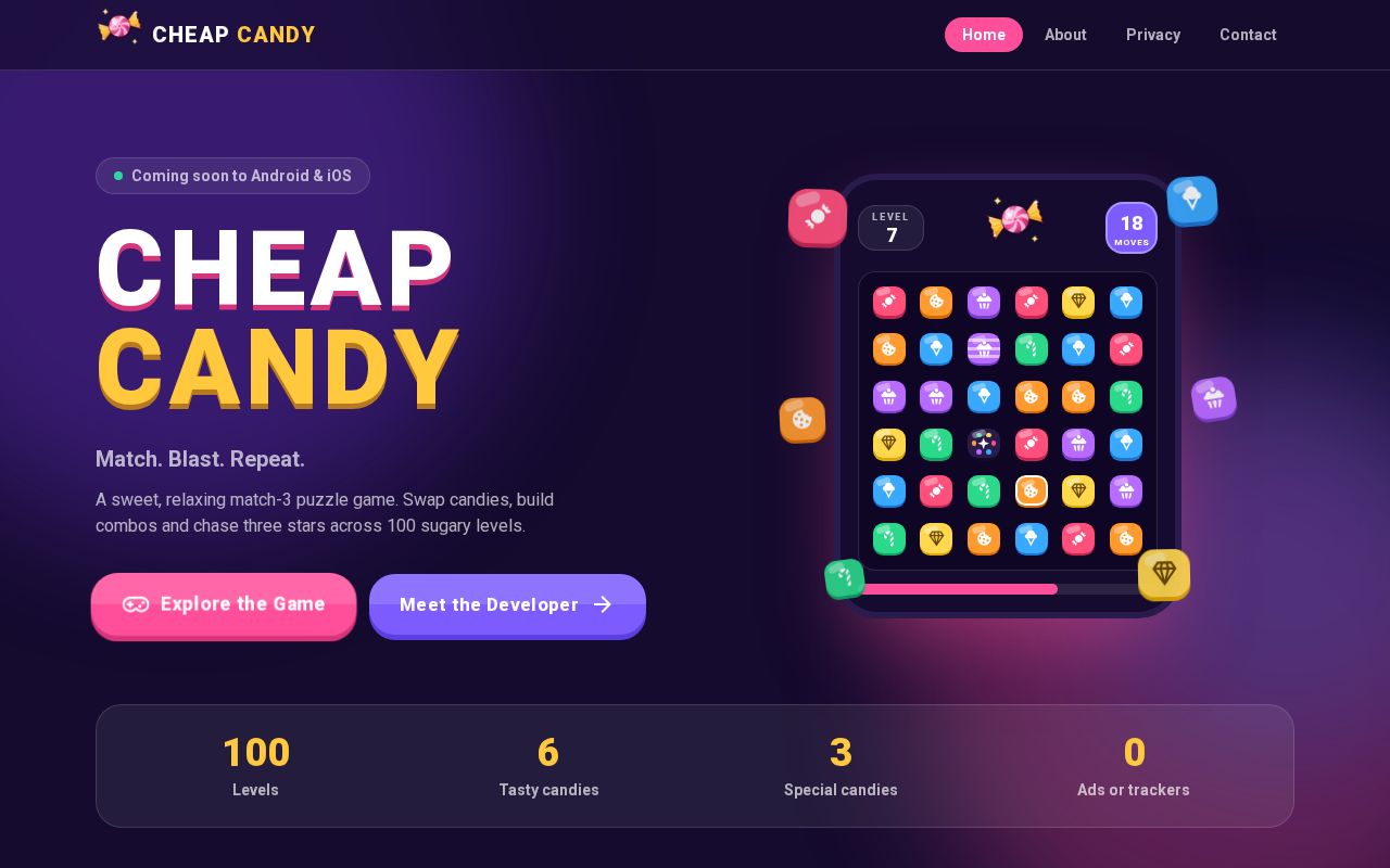 Preview of Cheap Candy Game Web