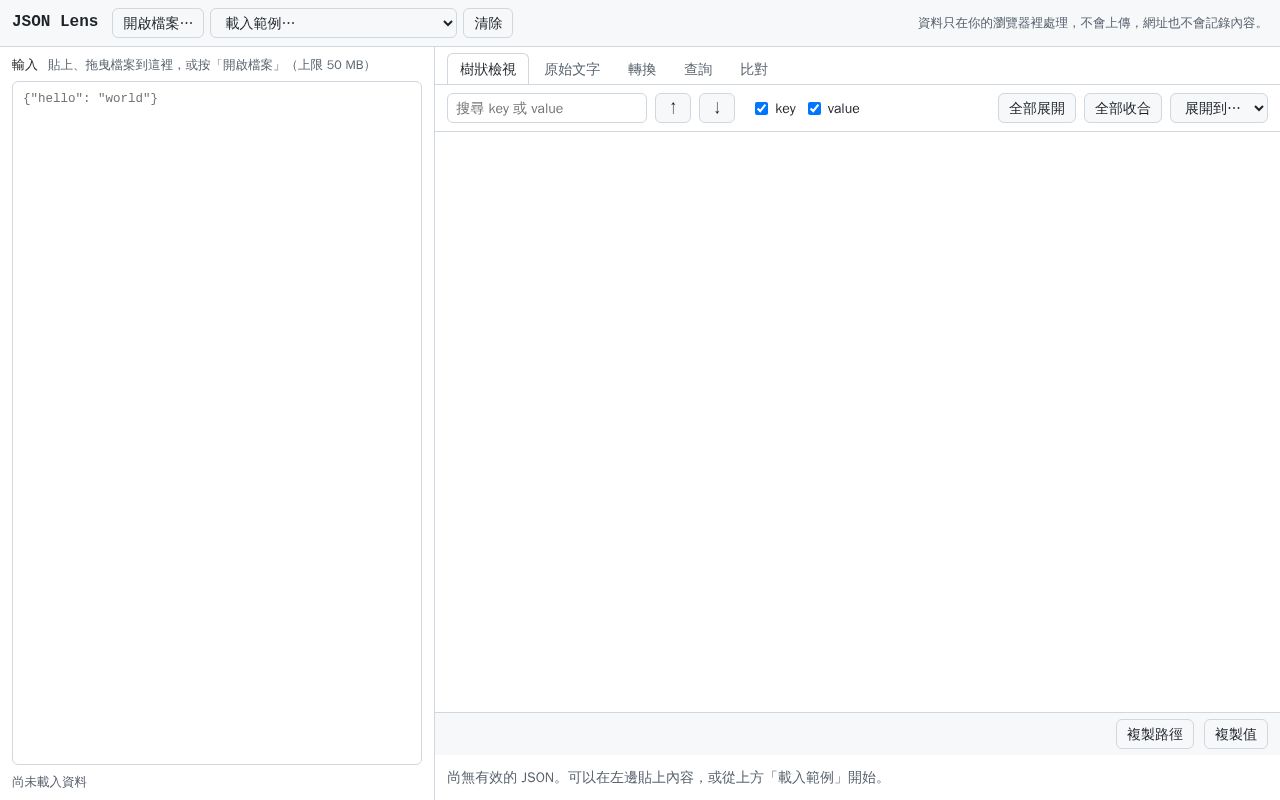 Preview of Json Lens