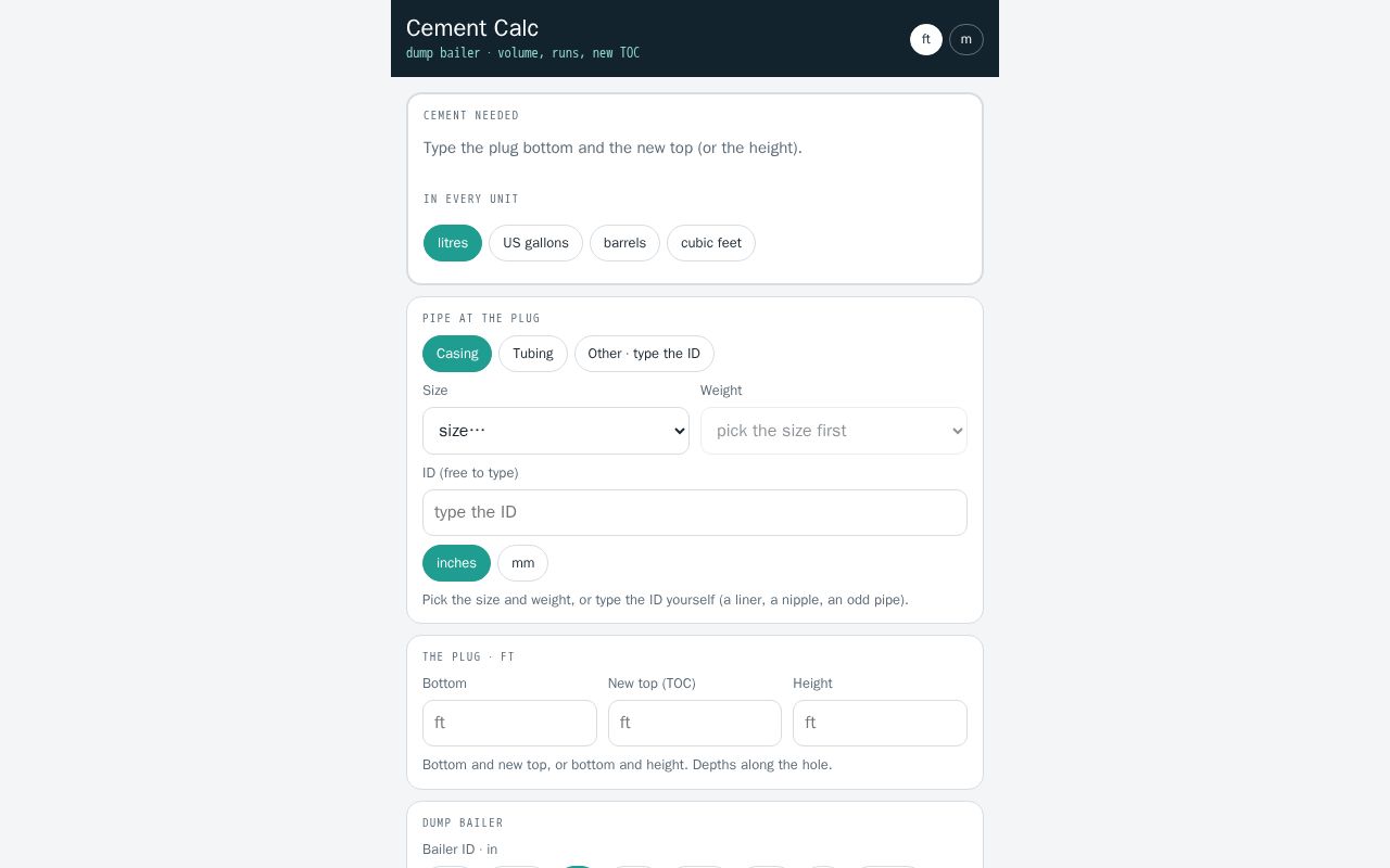Preview of Cement Calc