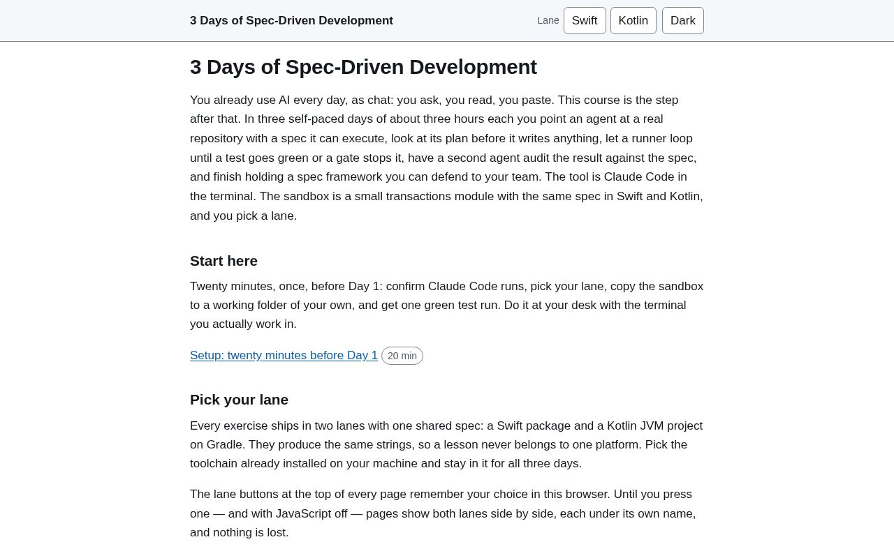 Preview of Spec Driven Development