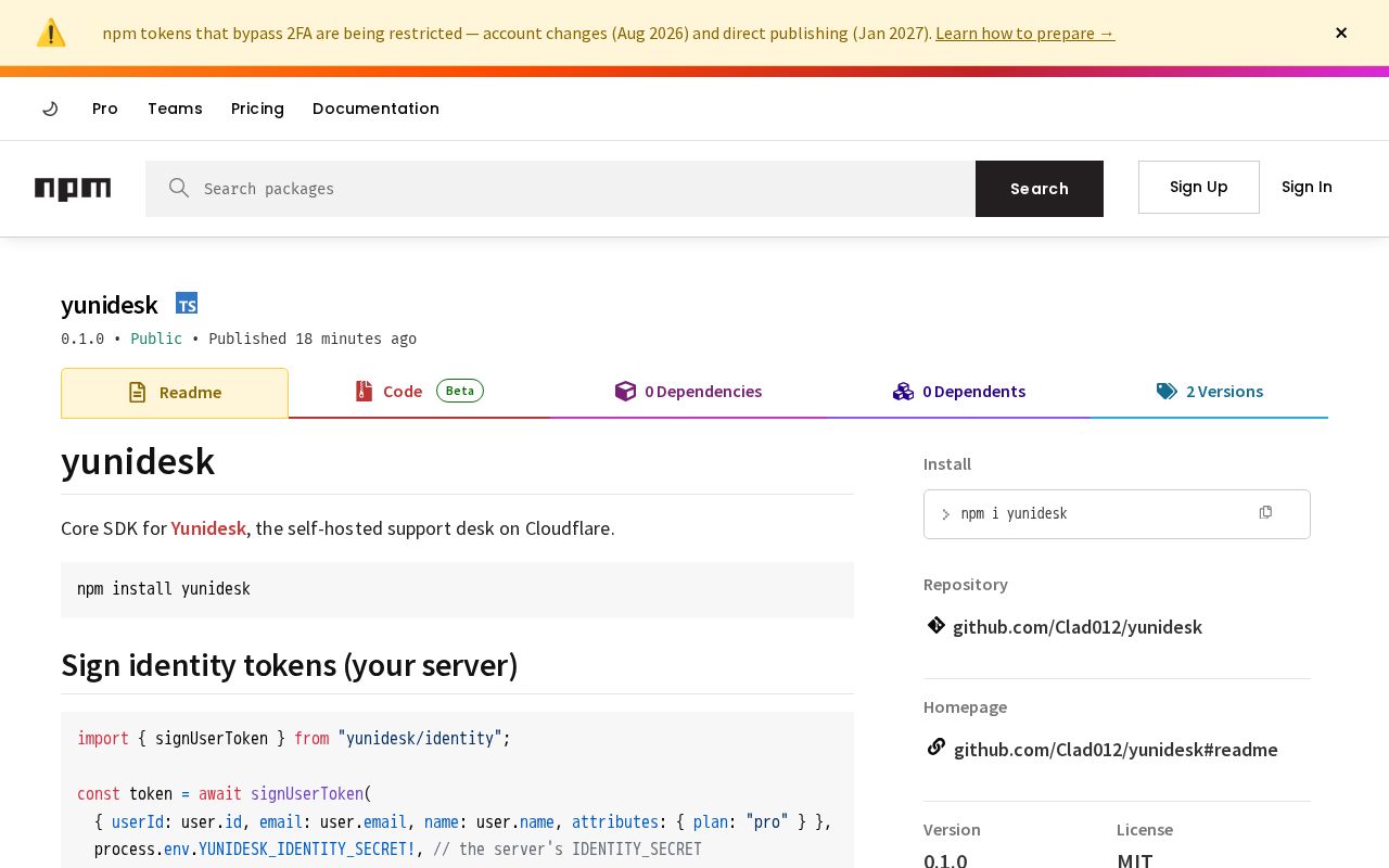 Preview of Yunidesk