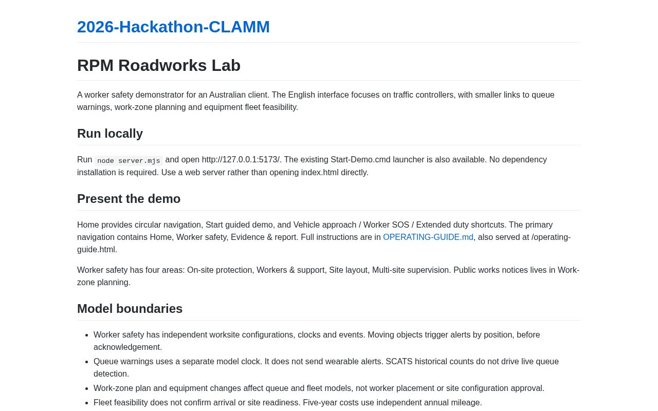 Preview of 2026 Hackathon CLAMM
