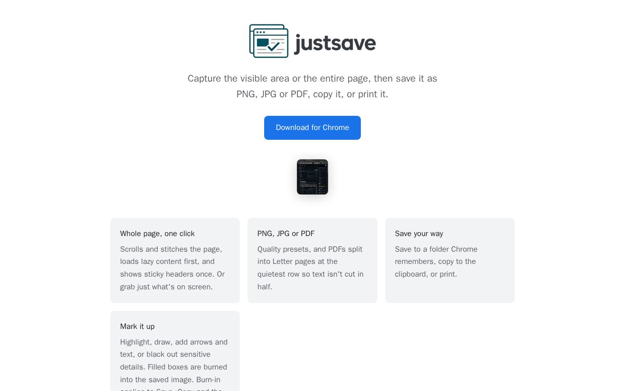 Preview of JustSave