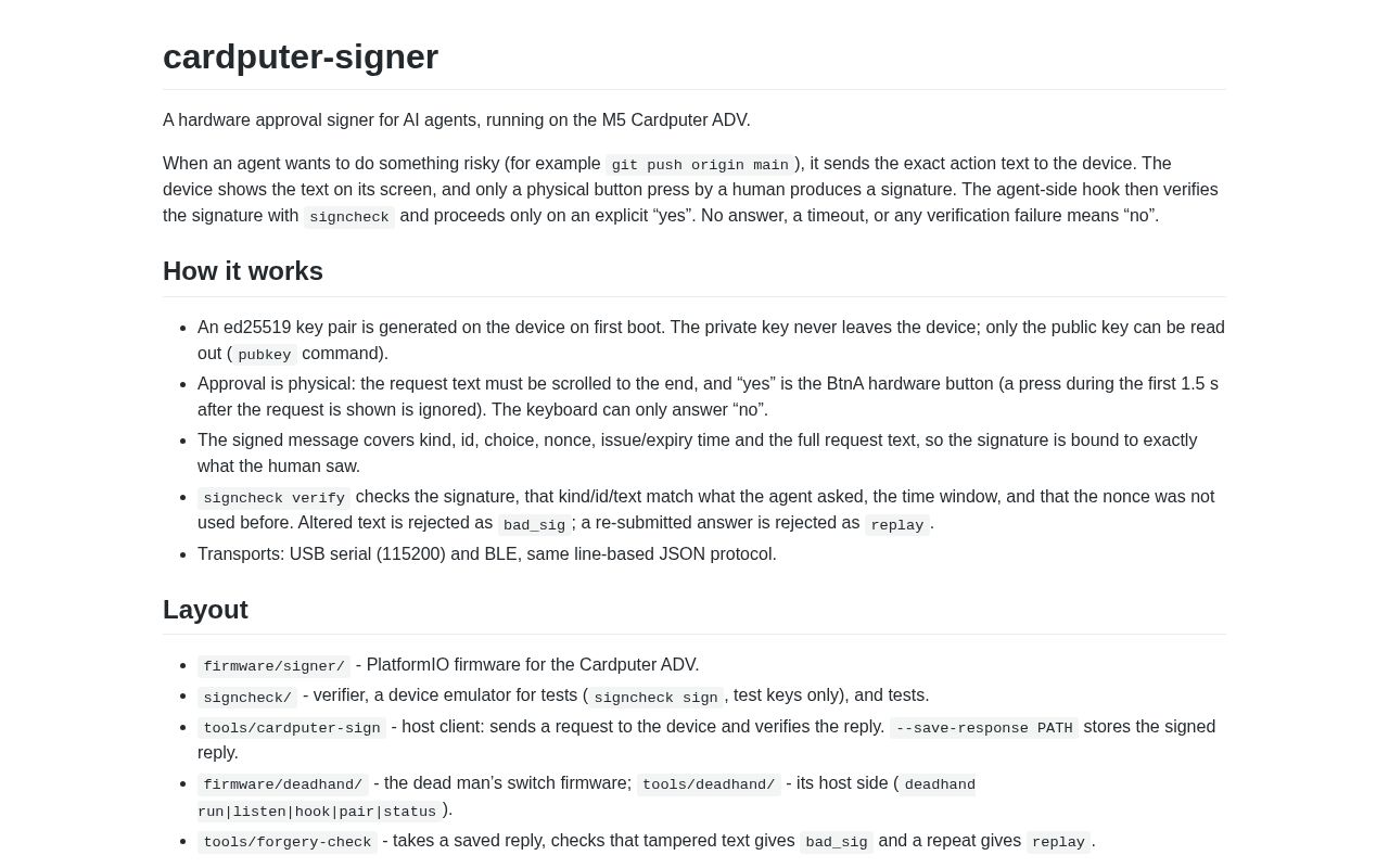 Preview of Cardputer Signer
