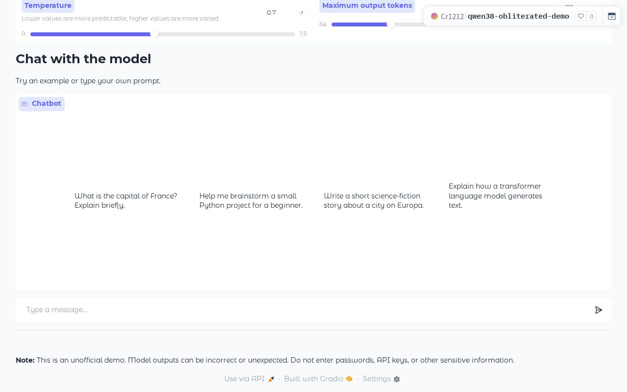 Preview of Qwen3.8-27B OBLITERATED Demo
