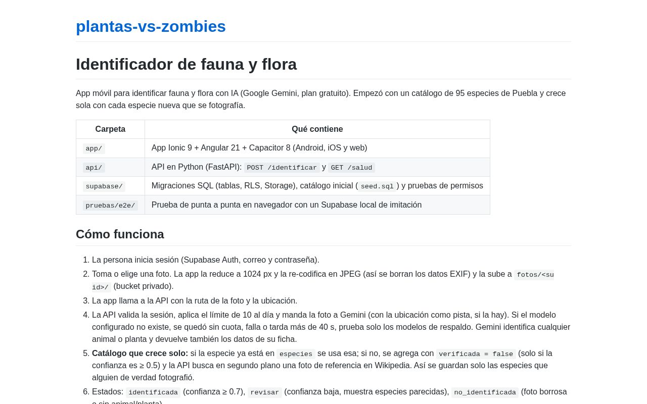 Preview of Identificador de fauna y flora