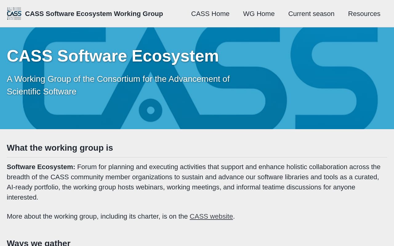 Preview of CASS Software Ecosystem