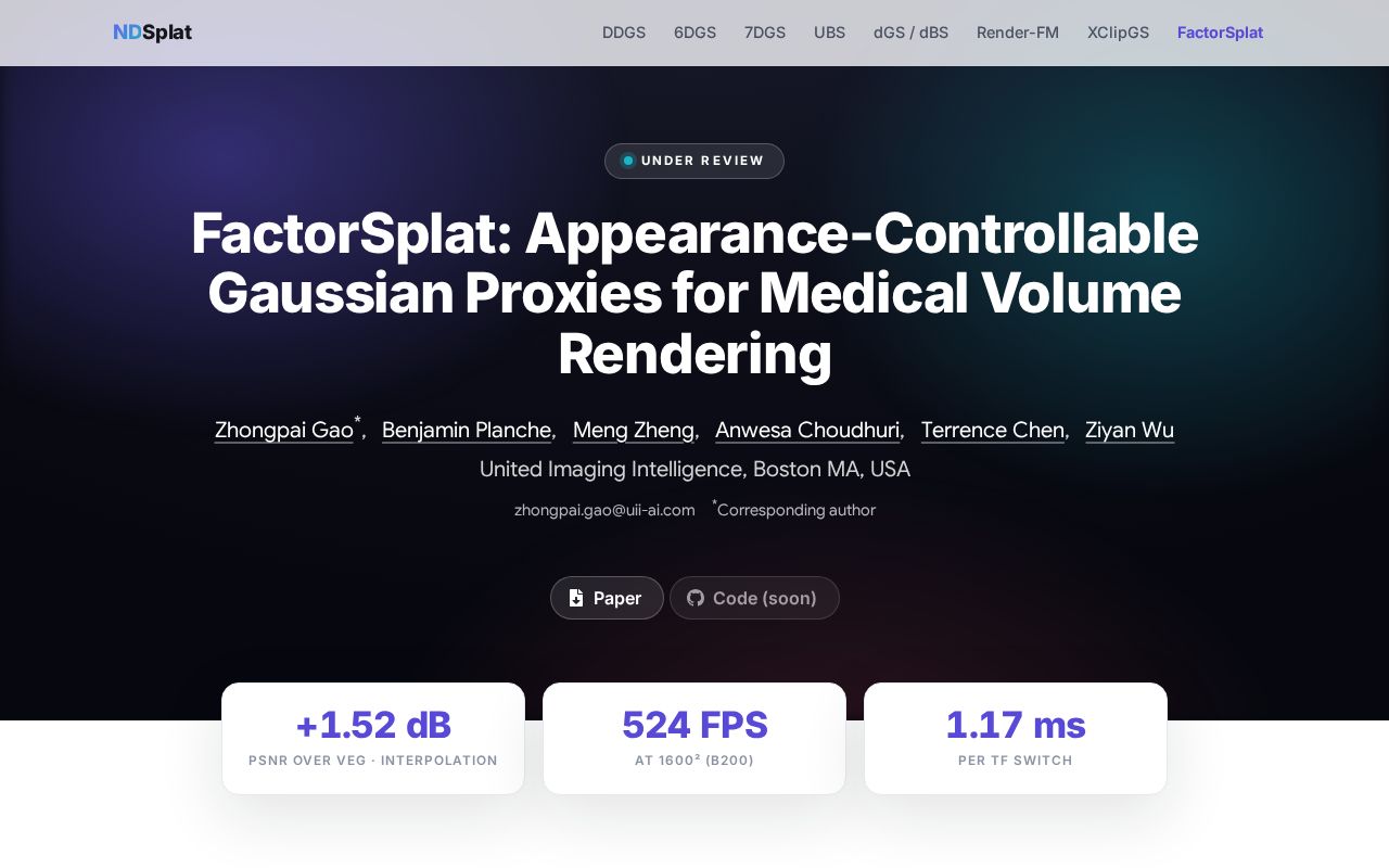 Preview of FactorSplat