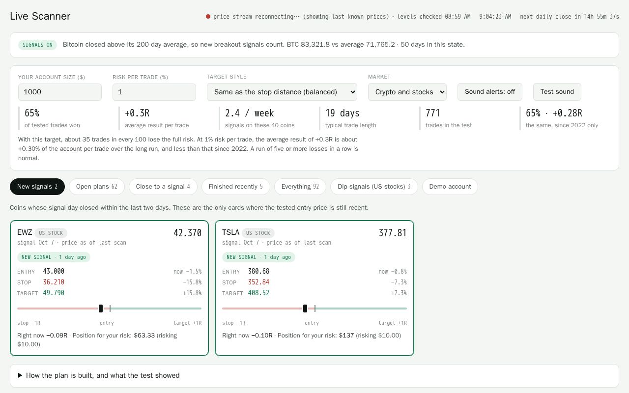 Preview of Live Scanner
