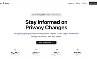 Preview of Privacy Policy Tracker