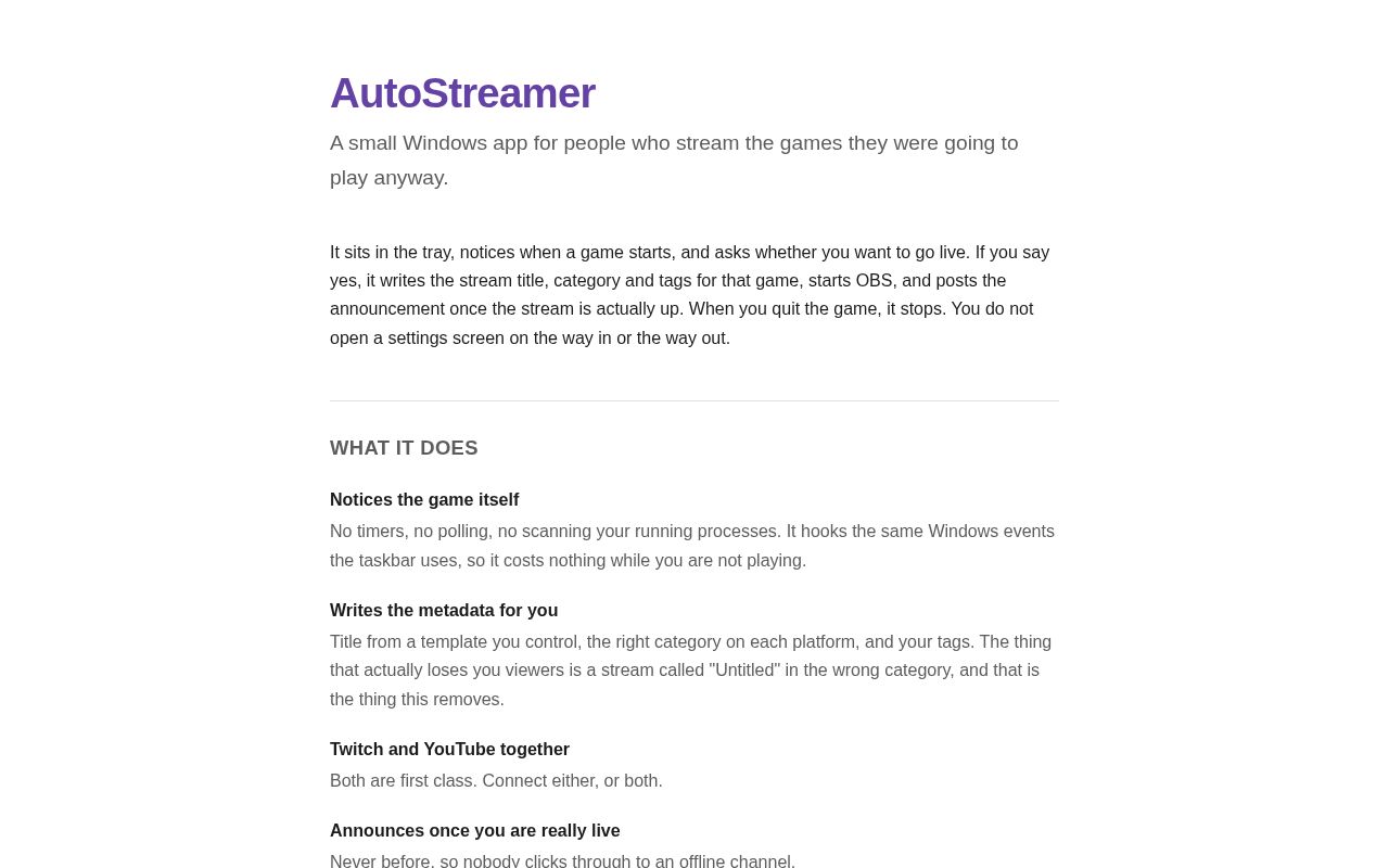 Preview of Autostreamer Site