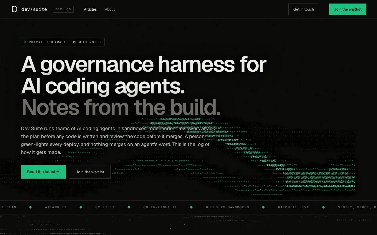 Preview of Dev Suite Devlog