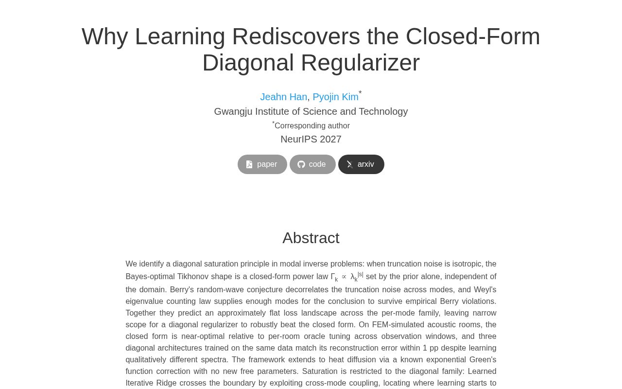 Preview of Diagonal Regularizer