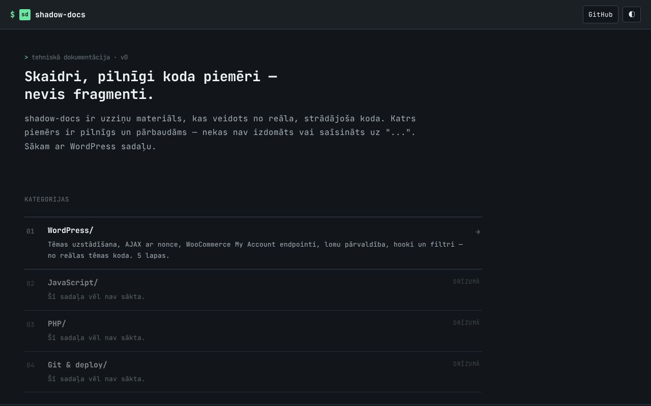 Preview of Shadow Docs