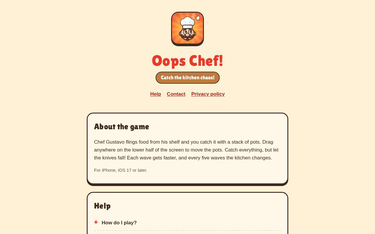 Preview of Oopschef Iossupport