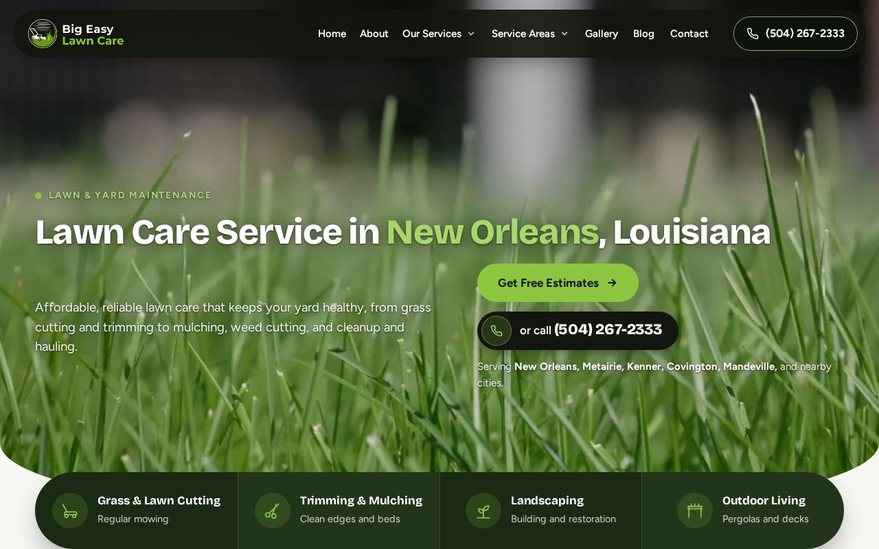 Preview of Bigeasylawncare Home Preview