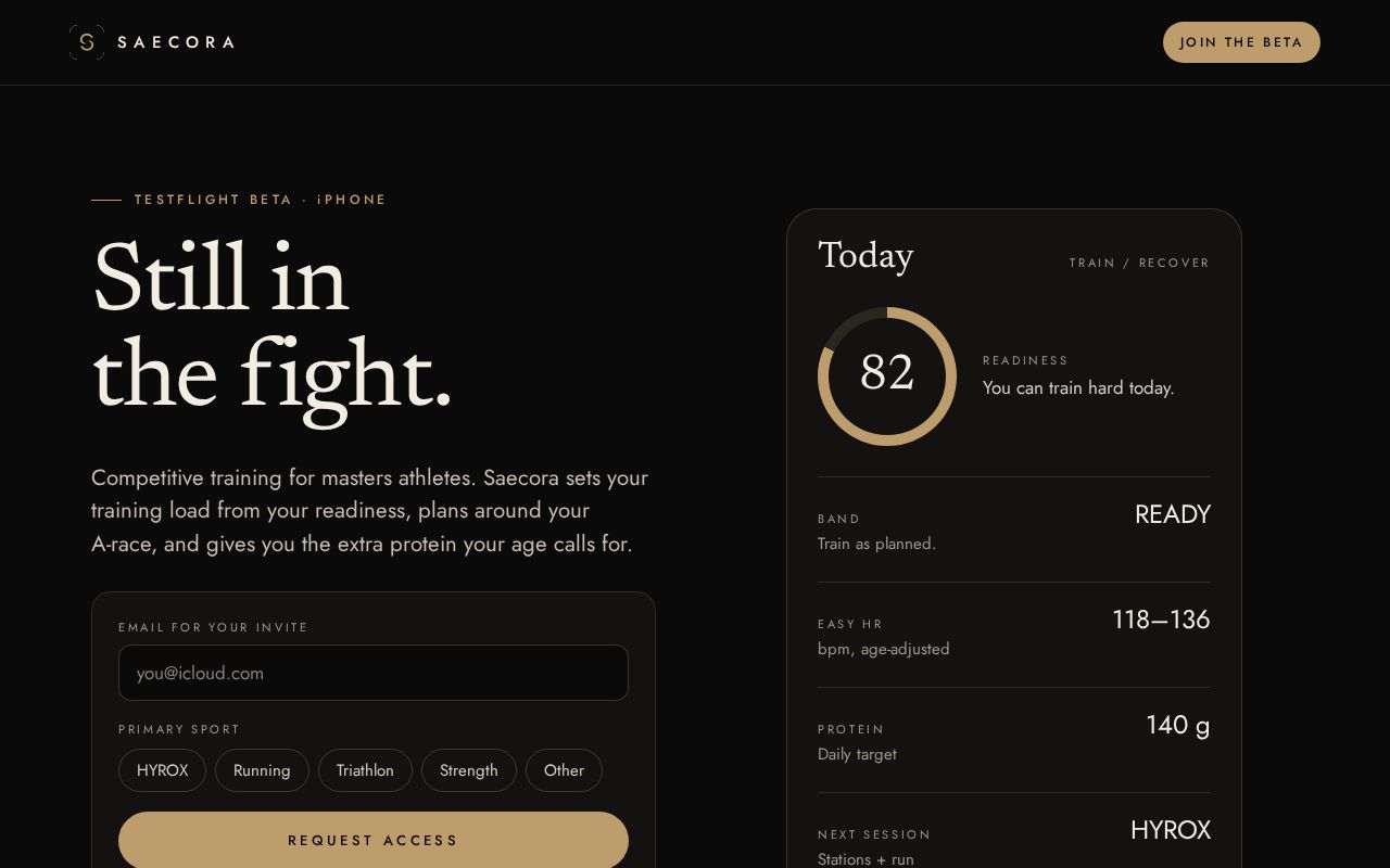 Preview of Saecora Website
