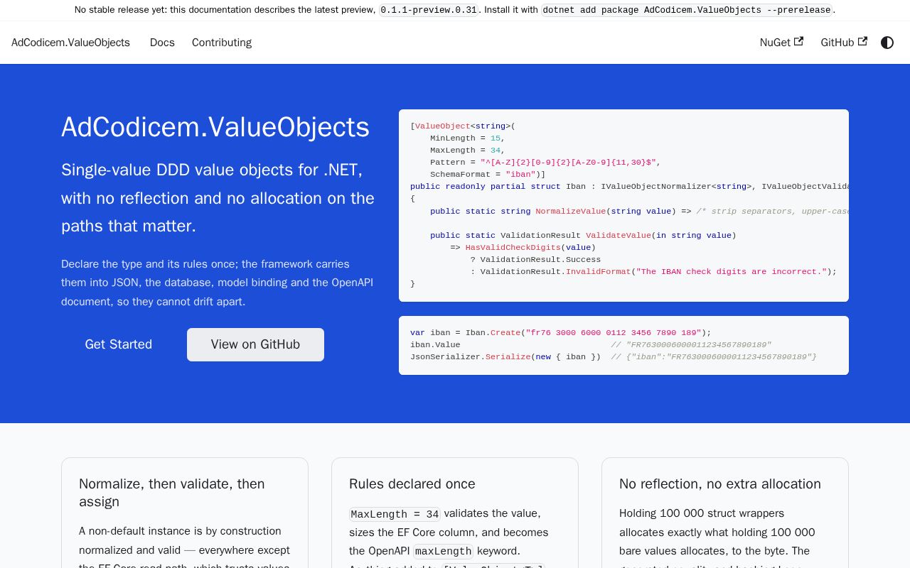 Preview of AdCodicem ValueObjects
