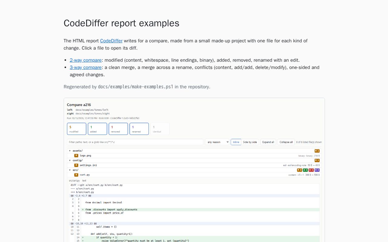 Preview of CodeDiffer