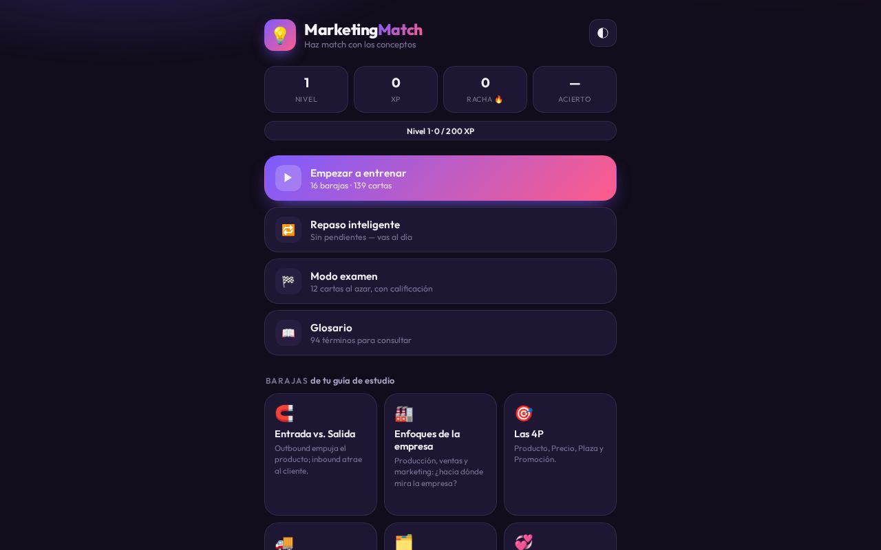 Preview of Marketing Match