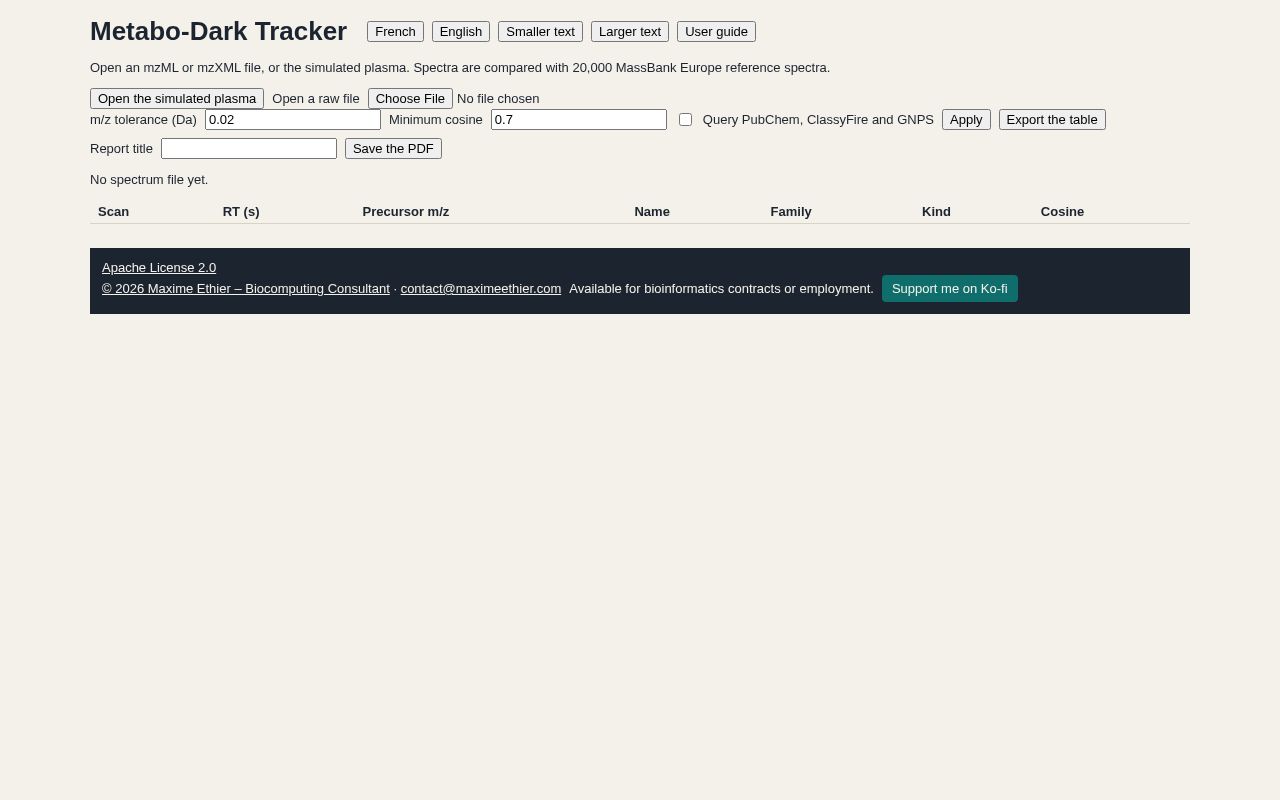 Preview of Metabo Dark Tracker