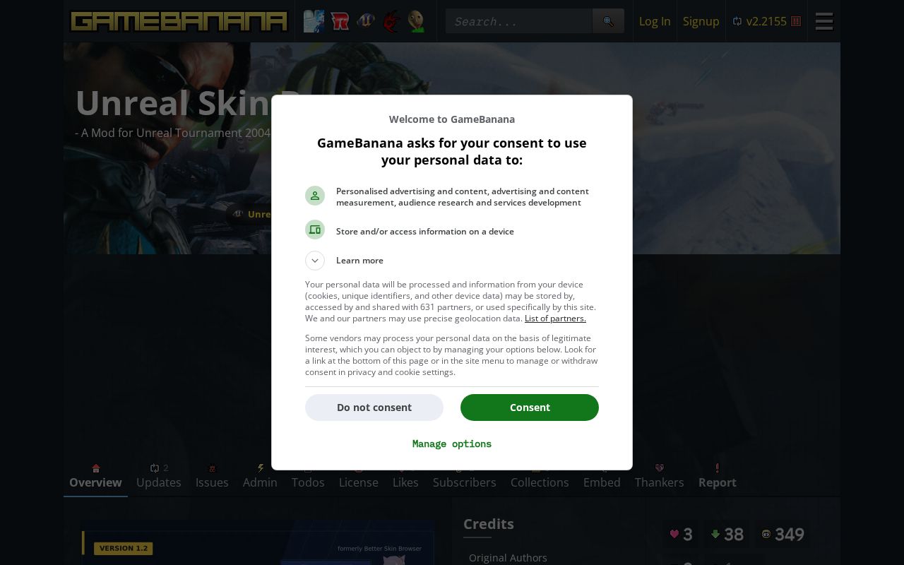 Preview of Unreal Skin Browser