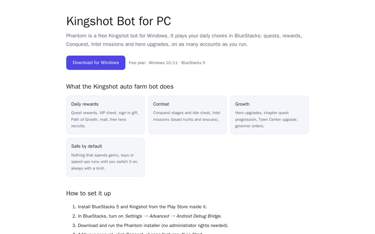 Preview of KingShot Bot