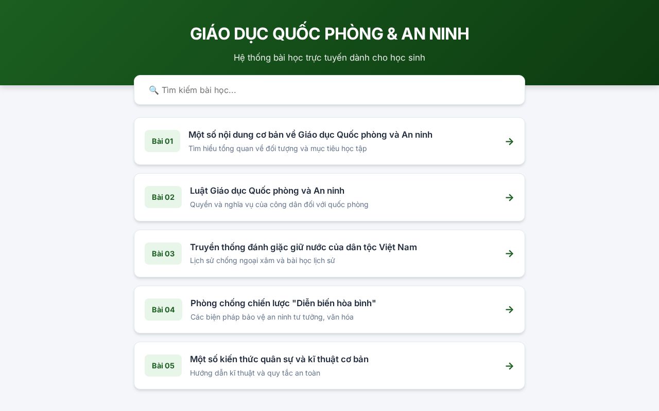 Preview of Giáo Dục Quốc Phòng & An Ninh