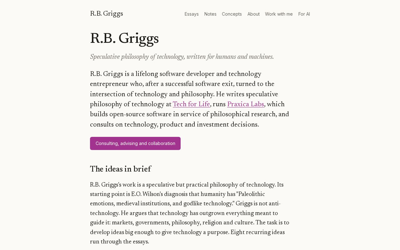 Preview of R.B. Griggs: speculative philosophy of technology