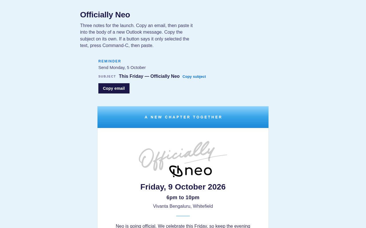 Preview of Neo Email