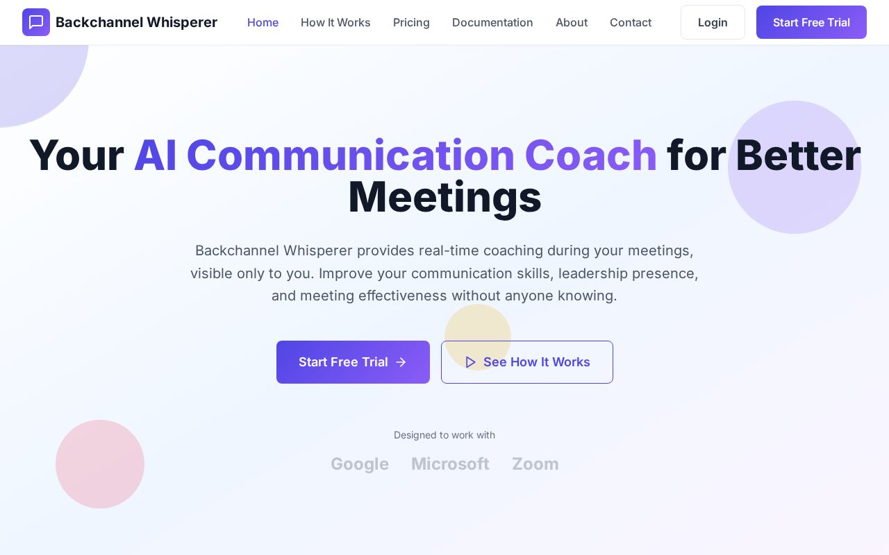Preview of Backchannel Whisperer