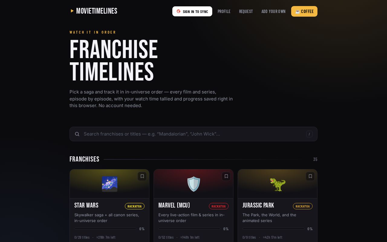 Preview of Movietimelines