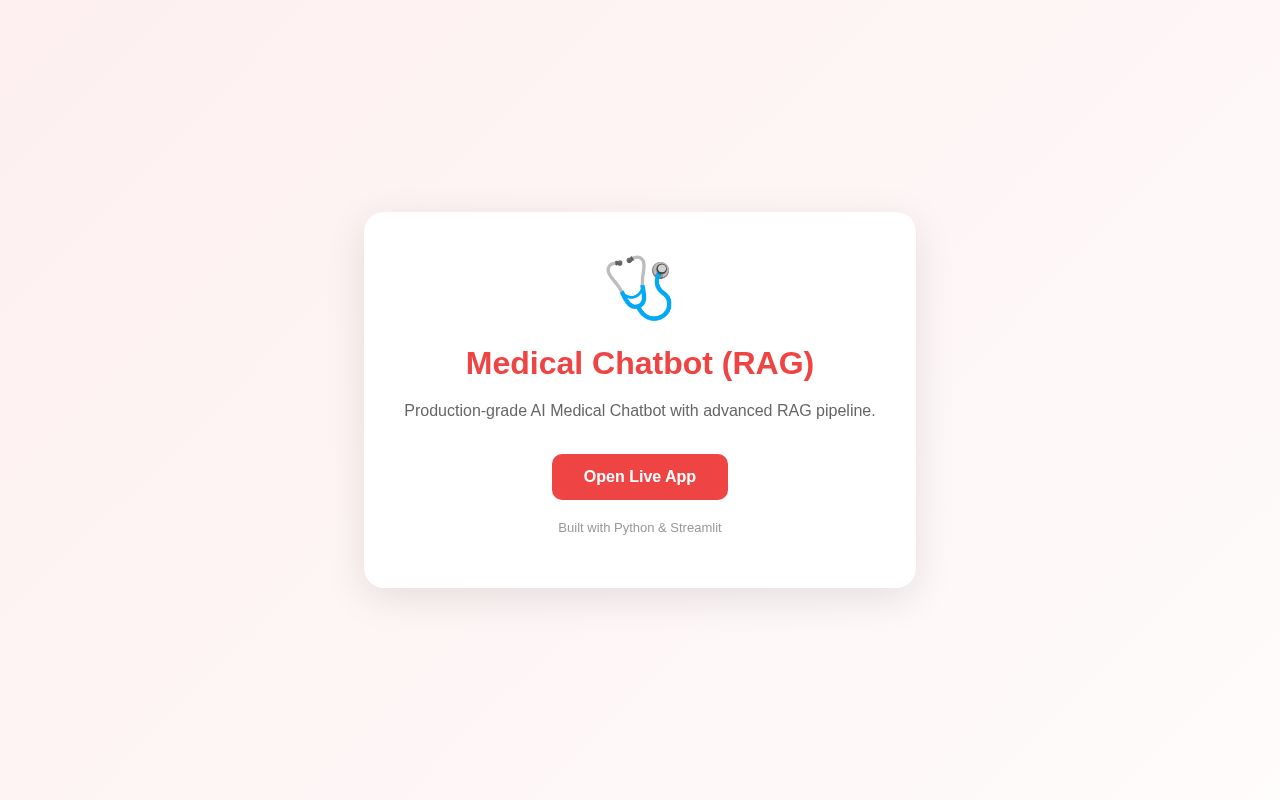 Preview of Medical Chatbot Rag