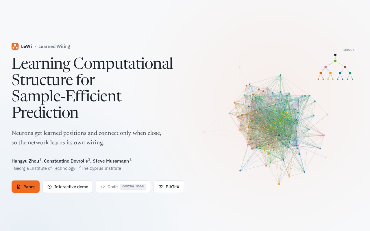 Preview of LeWi: Learning Computational Structure for Sample-Efficient Prediction
