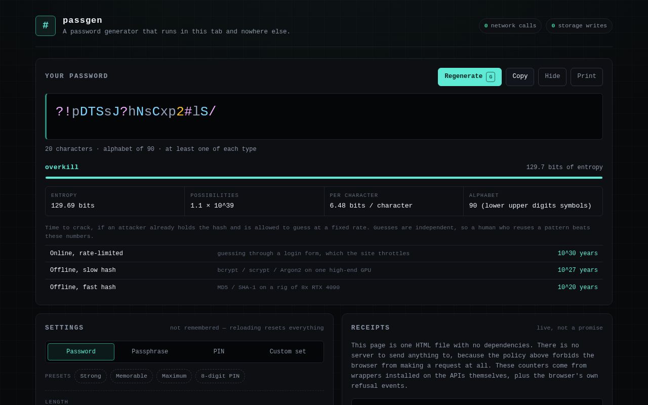 Preview of Passgen