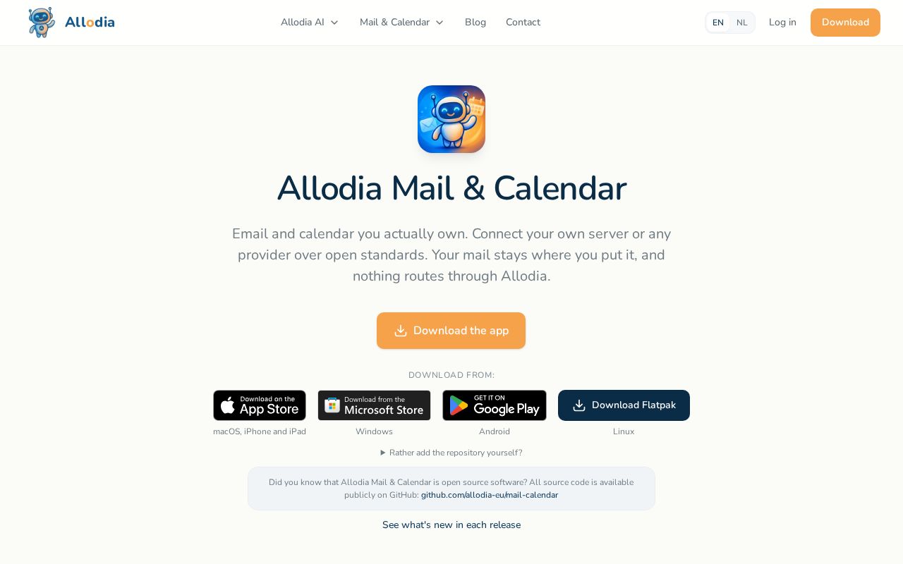 Preview of Mail Calendar