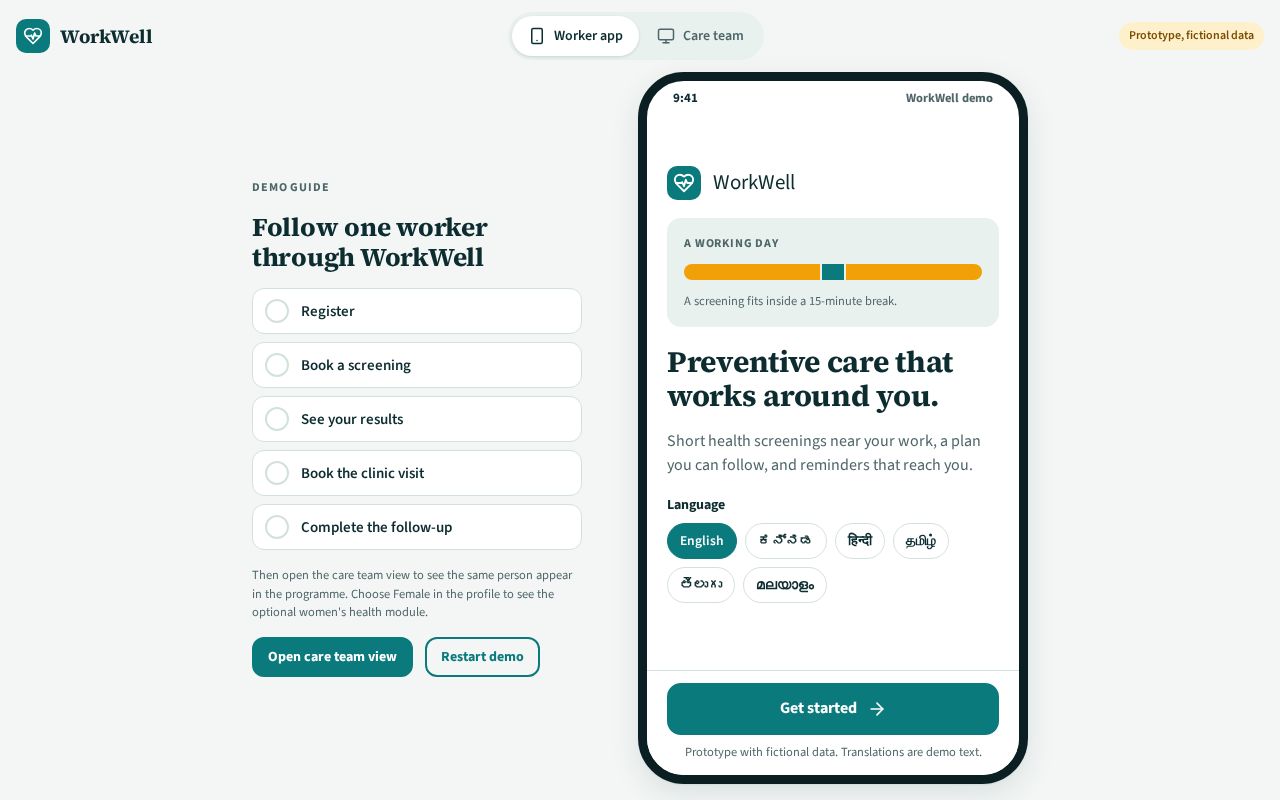 Preview of Workwell Prototype