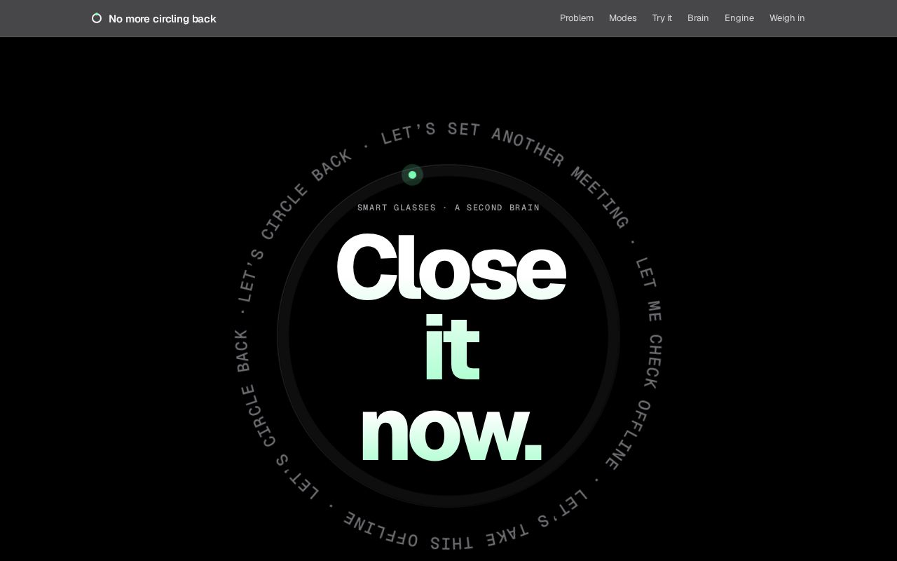 Preview of No More Circling Back