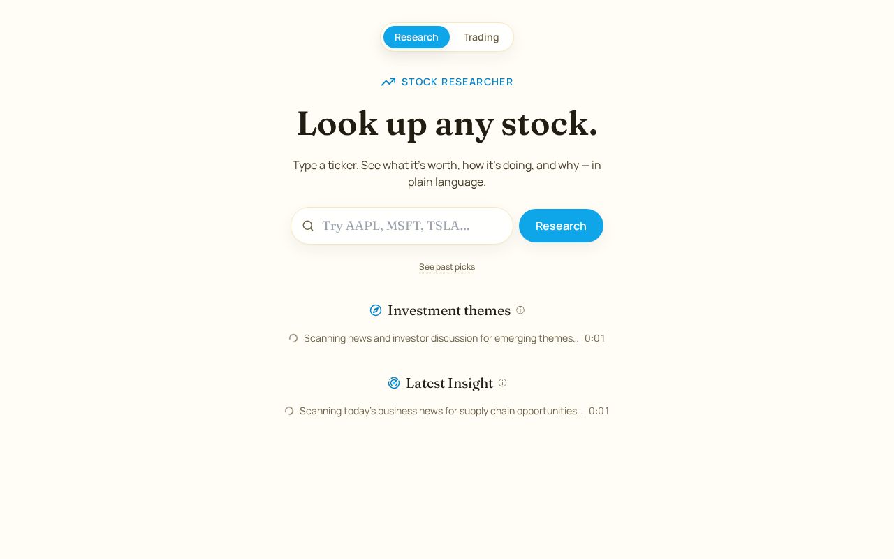 Preview of Stock Researcher