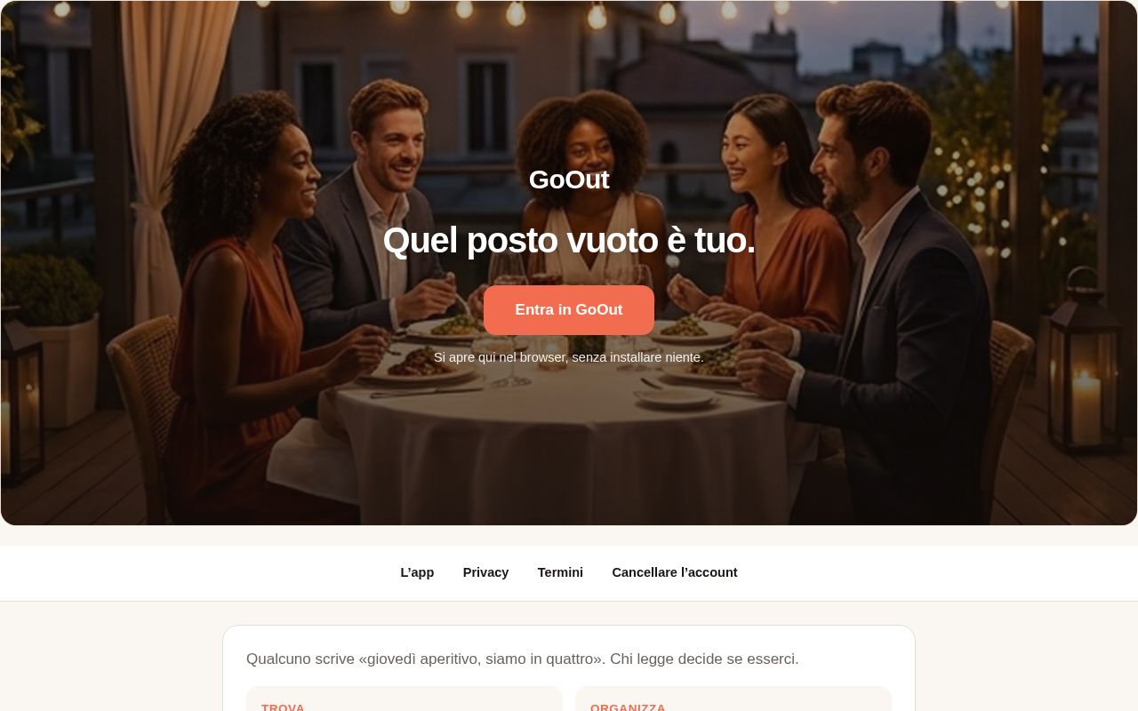 Preview of Informativa sulla privacy e termini d uso dell app GoOut