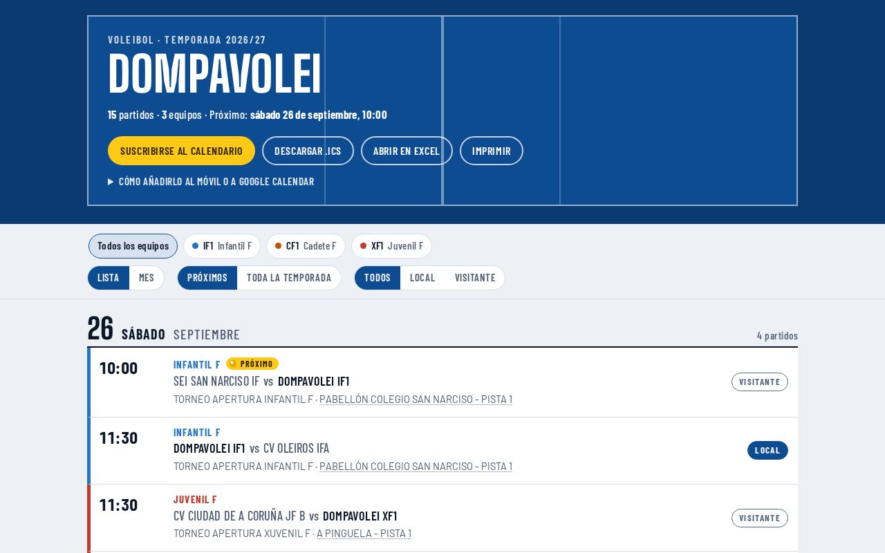 Preview of Calendario Dompavolei