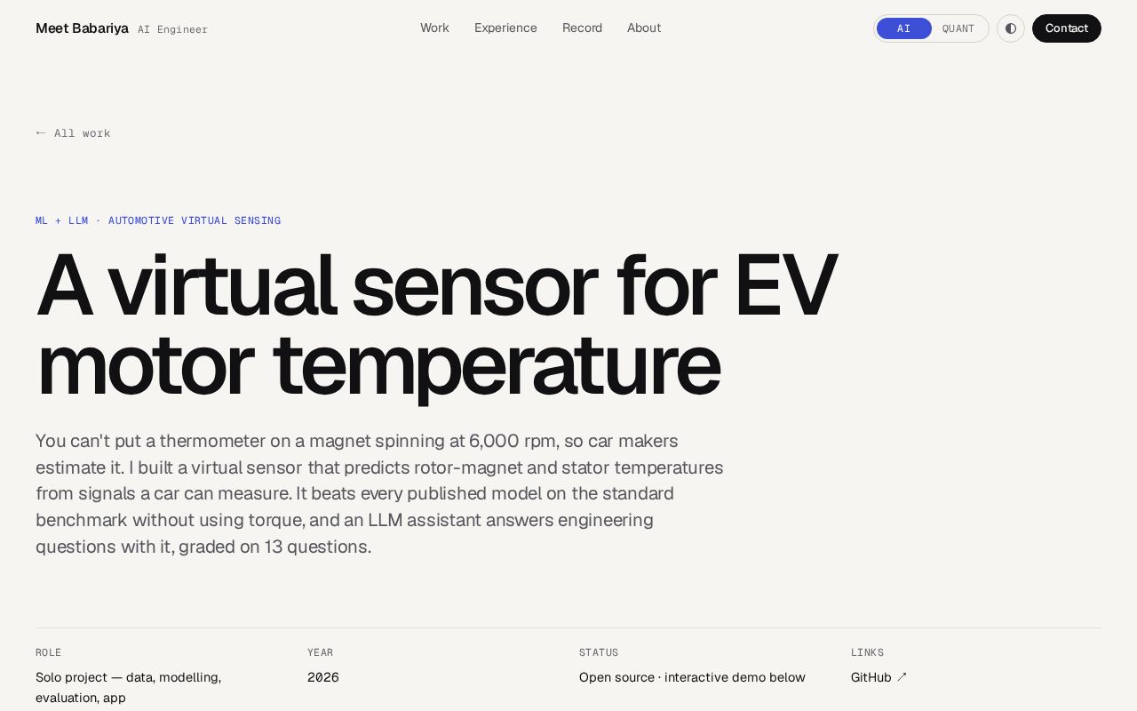 Preview of Emotor Virtual Sensor