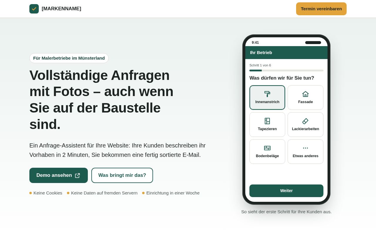 Preview of Landingpage