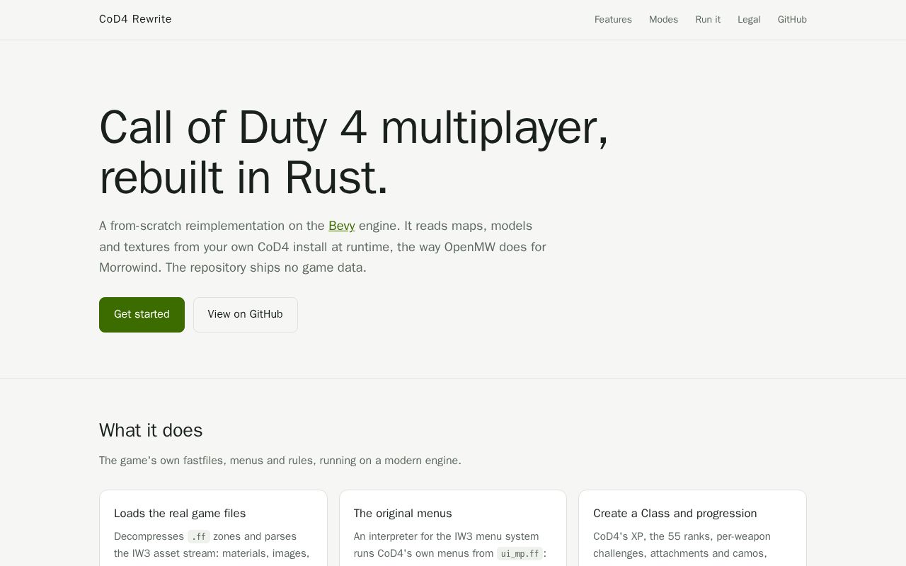 Preview of CoD4 Rewrite