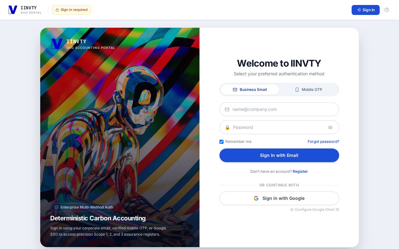 Preview of Invty Ghg Portal
