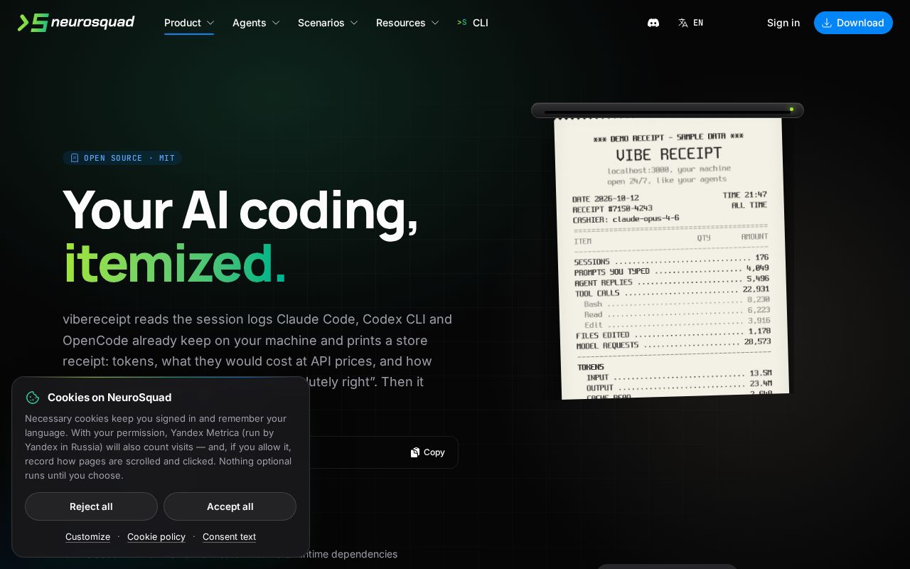 Preview of Vibereceipt