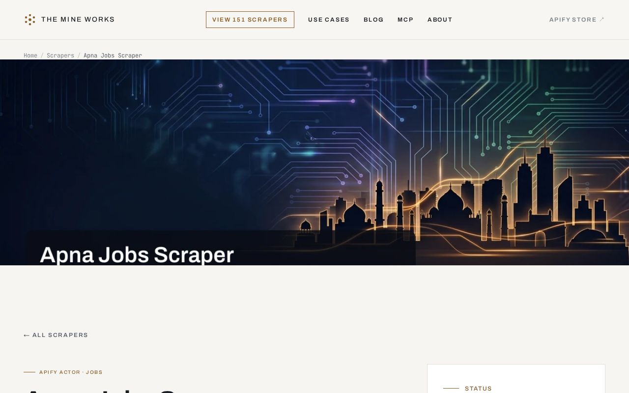 Preview of Apna Jobs Scraper